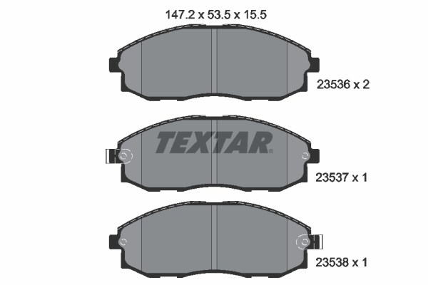 Brake Pad Set, disc brake TEXTAR 2353601