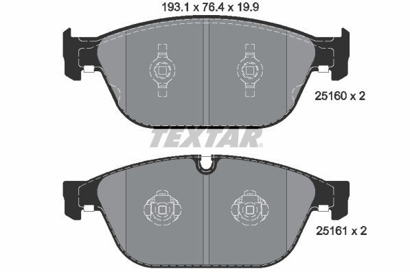 Brake Pad Set, disc brake TEXTAR 2516002