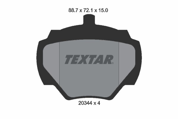 Brake Pad Set, disc brake TEXTAR 2034402