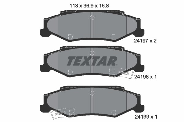Brake Pad Set, disc brake TEXTAR 2419701
