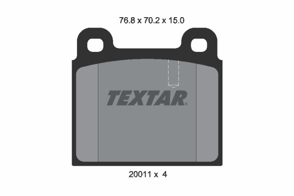 Brake Pad Set, disc brake TEXTAR 2001102