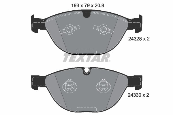 Brake Pad Set, disc brake TEXTAR 2432801