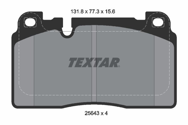 Brake Pad Set, disc brake TEXTAR 2564302