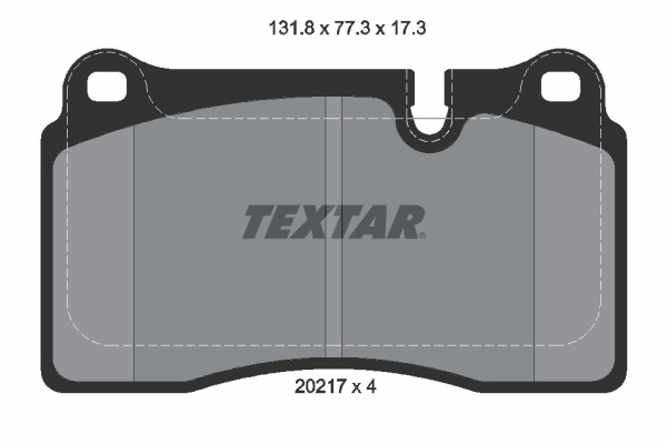 Brake Pad Set, disc brake TEXTAR 2021701