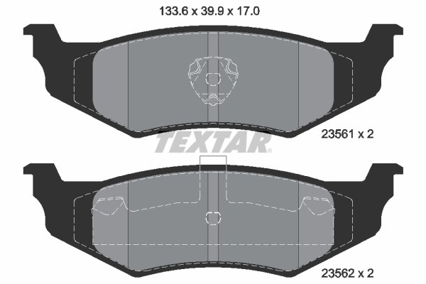 Brake Pad Set, disc brake TEXTAR 2356102