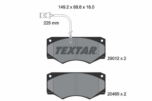Brake Pad Set, disc brake TEXTAR 2901201 2