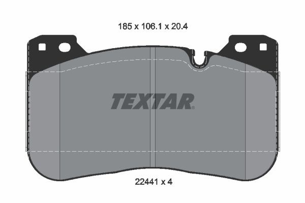 Brake Pad Set, disc brake TEXTAR 2244101