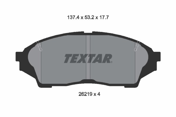 Brake Pad Set, disc brake TEXTAR 2621901