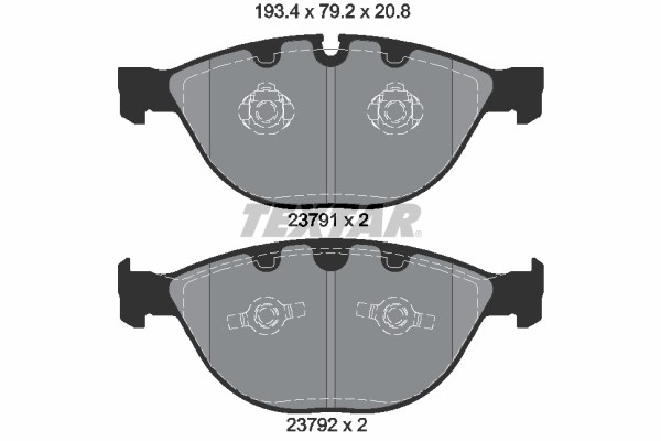 Brake Pad Set, disc brake TEXTAR 2379101