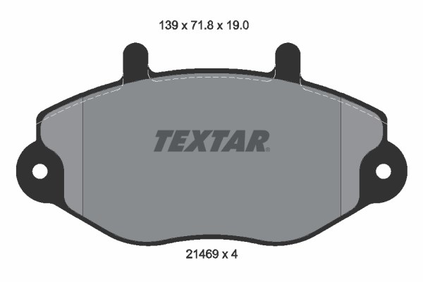 Brake Pad Set, disc brake TEXTAR 2146901