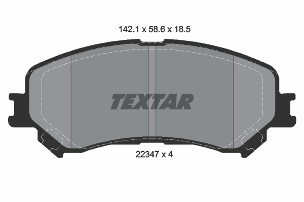 Brake Pad Set, disc brake TEXTAR 2234701