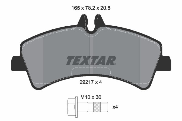 Brake Pad Set, disc brake TEXTAR 2921702