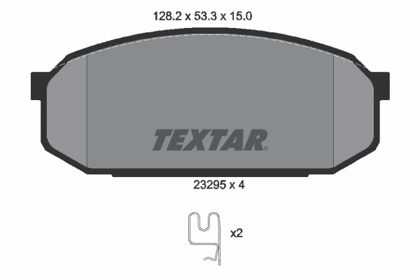 Brake Pad Set, disc brake TEXTAR 2329501