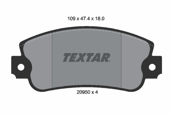 Brake Pad Set, disc brake TEXTAR 2095005