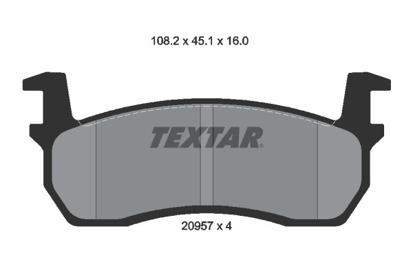 Brake Pad Set, disc brake TEXTAR 2095701