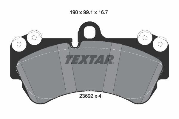 Brake Pad Set, disc brake TEXTAR 2369202