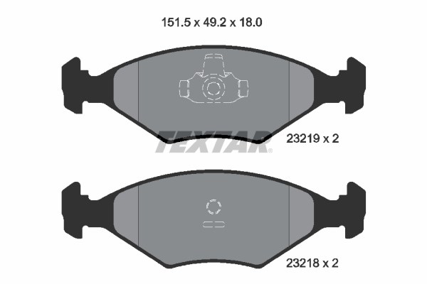 Brake Pad Set, disc brake TEXTAR 2321901