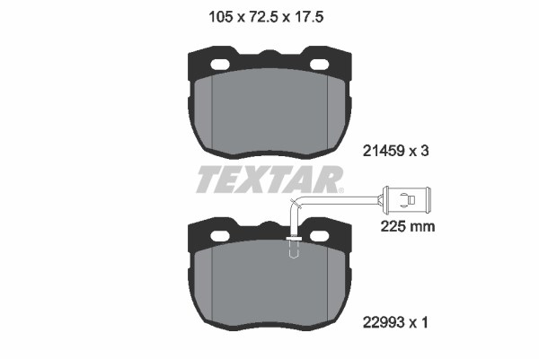 Brake Pad Set, disc brake TEXTAR 2145905