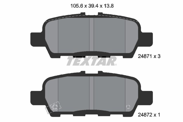 Brake Pad Set, disc brake TEXTAR 2487101