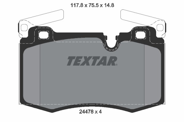 Brake Pad Set, disc brake TEXTAR 2447801