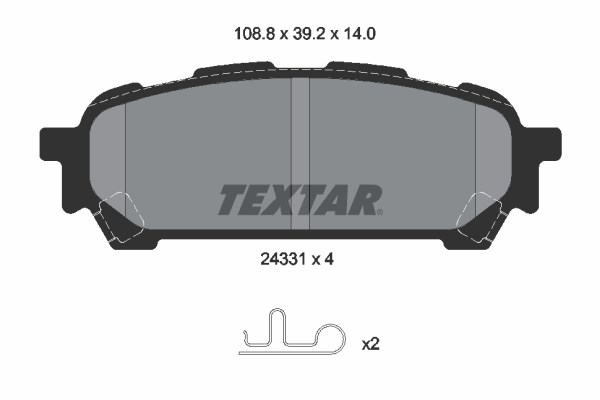 Brake Pad Set, disc brake TEXTAR 2433101