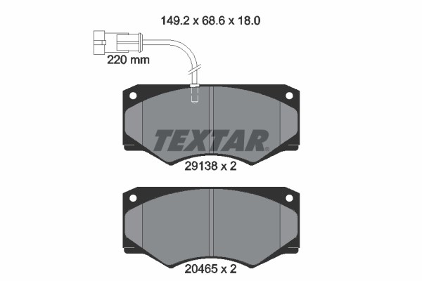 Brake Pad Set, disc brake TEXTAR 2913801