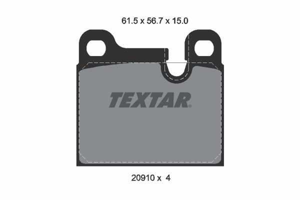 Brake Pad Set, disc brake TEXTAR 2091001