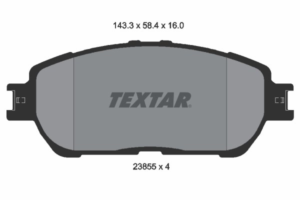 Brake Pad Set, disc brake TEXTAR 2385501