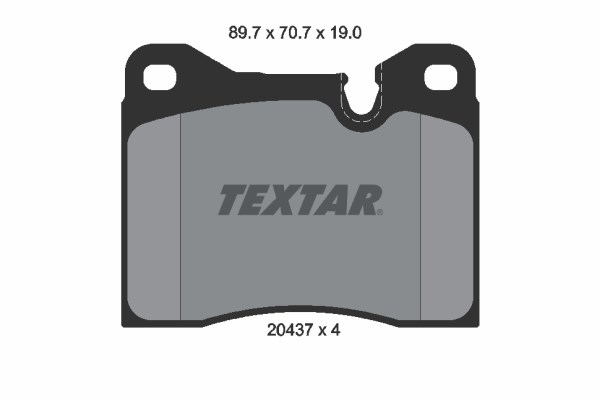 Brake Pad Set, disc brake TEXTAR 2043702