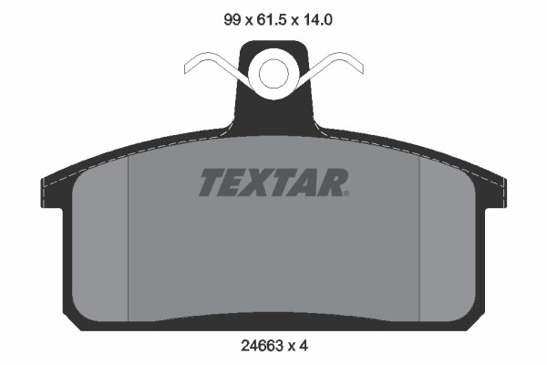 Brake Pad Set, disc brake TEXTAR 2466301