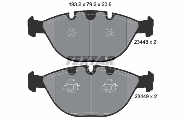 Brake Pad Set, disc brake TEXTAR 2344801