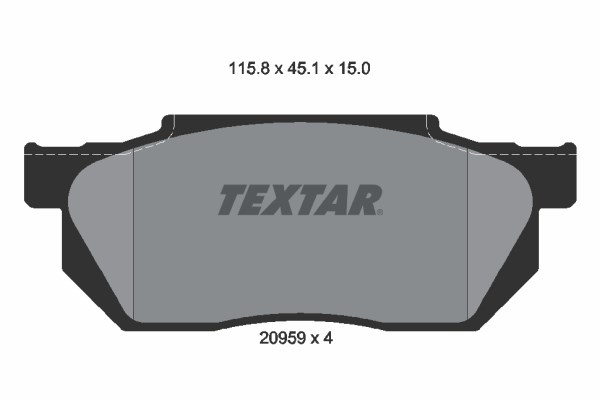 Brake Pad Set, disc brake TEXTAR 2095901