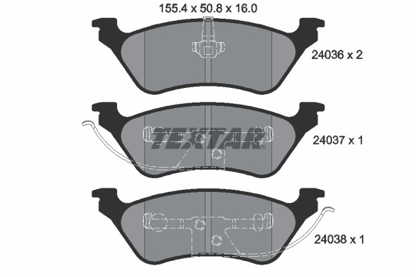 Brake Pad Set, disc brake TEXTAR 2403601