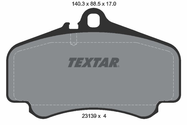 Brake Pad Set, disc brake TEXTAR 2313901