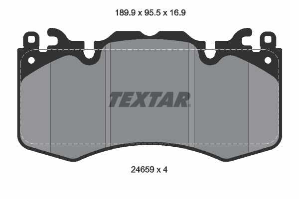 Brake Pad Set, disc brake TEXTAR 2465901