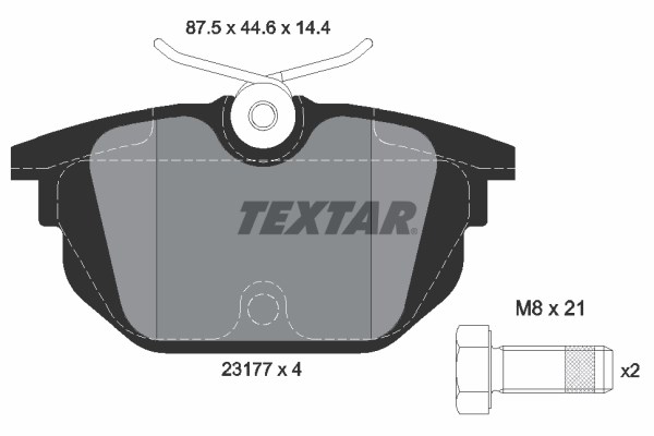 Brake Pad Set, disc brake TEXTAR 2317703