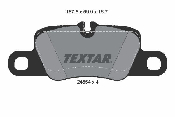 Brake Pad Set, disc brake TEXTAR 2455404