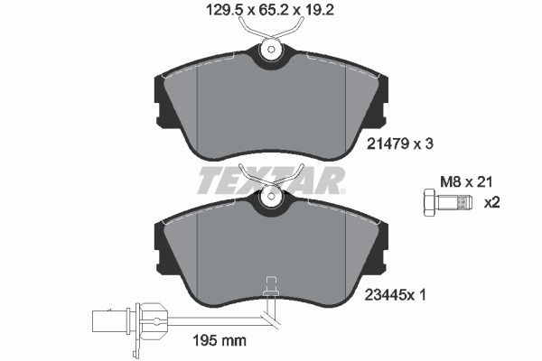 Brake Pad Set, disc brake TEXTAR 2147903