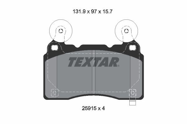 Brake Pad Set, disc brake TEXTAR 2591501