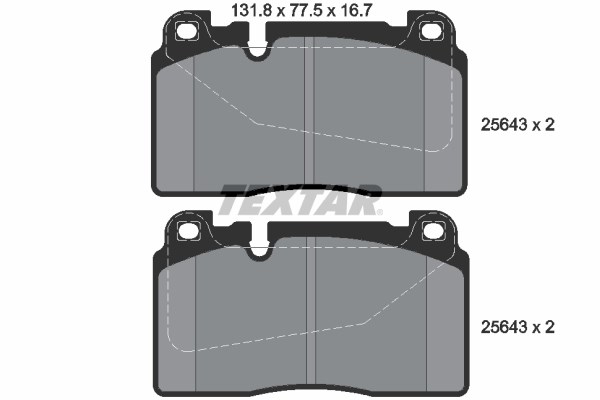 Brake Pad Set, disc brake TEXTAR 2564301