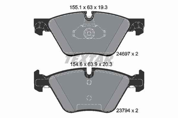 Brake Pad Set, disc brake TEXTAR 2469781