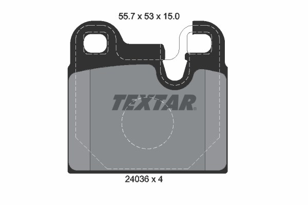 Brake Pad Set, disc brake TEXTAR 2043602