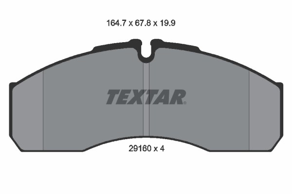 Brake Pad Set, disc brake TEXTAR 2916002