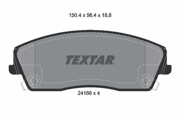 Brake Pad Set, disc brake TEXTAR 2416601