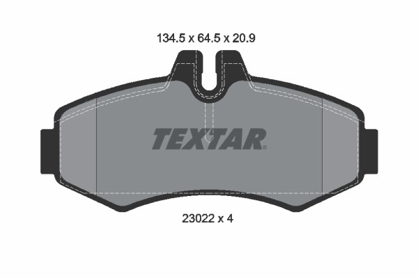 Brake Pad Set, disc brake TEXTAR 2302201