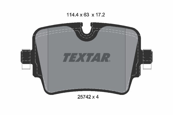 Brake Pad Set, disc brake TEXTAR 2574201