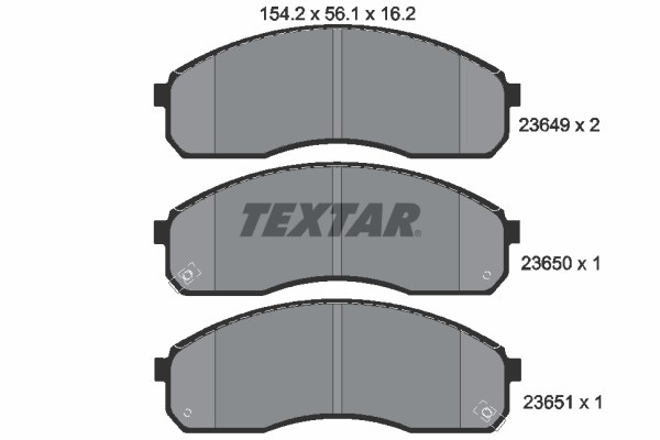 Brake Pad Set, disc brake TEXTAR 2364901