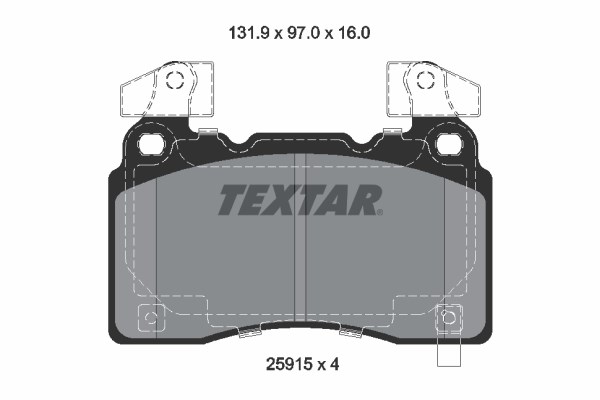 Brake Pad Set, disc brake TEXTAR 2591503