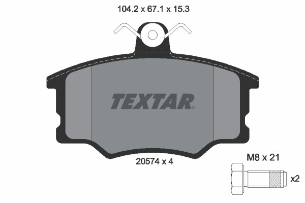 Brake Pad Set, disc brake TEXTAR 2057401