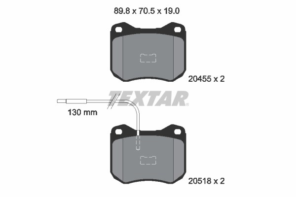 Brake Pad Set, disc brake TEXTAR 2045502